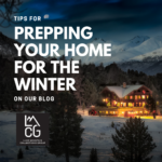 Preparing your Tahoe home for the winter, image of a house in the snow with text overlay.